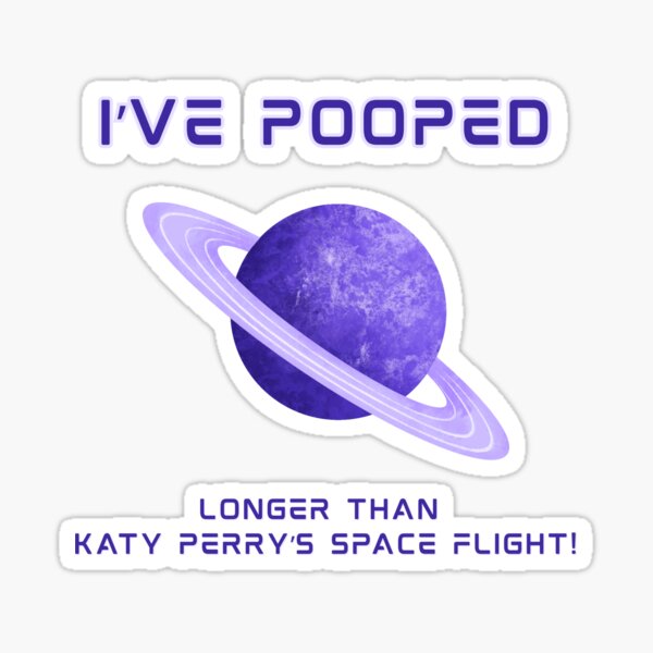 Vista previa del artículo con la obra «Caca Katy Perry Vuelo espacial Sarcasmo Planeta púrpura Fuente espacial», diseñado y vendido por NDeYoungLLC.