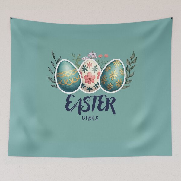 Item preview, Easter Vibes Floral Egg Trio Digital Art Print designed and sold by www.contentcraze.in.