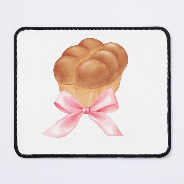 Item preview, Brioche Bread with Pink Bow – Coquette Bakery Aesthetic Watercolor Design designed and sold by DivinePassion.
