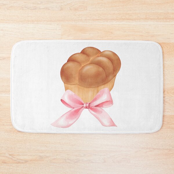 Item preview, Brioche Bread with Pink Bow – Coquette Bakery Aesthetic Watercolor Design designed and sold by DivinePassion.