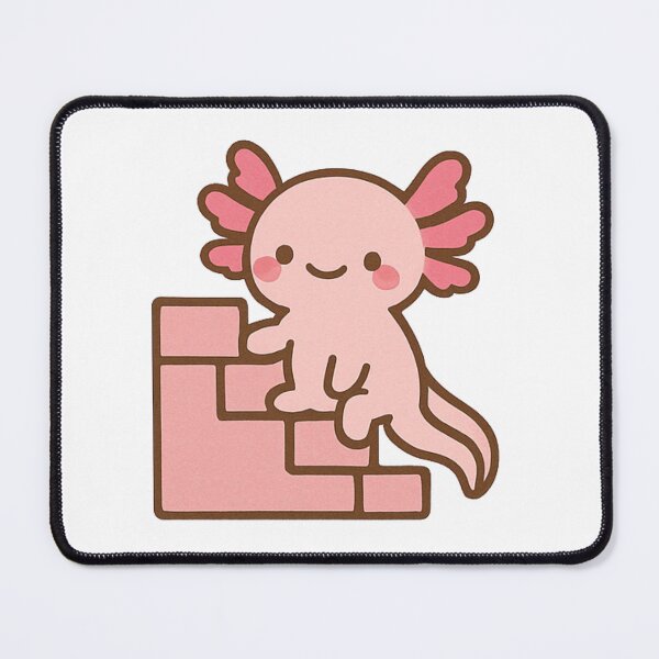 Item preview, Axolotl on Pink Stairs designed and sold by HeyItsMeeTee.