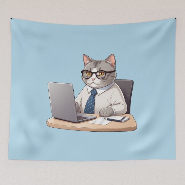 Item preview, OT Cat – Overworked but Still Cute designed and sold by Babayaa.