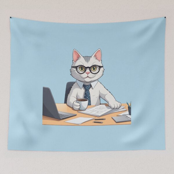 Item preview, Meeting Cat – Always in a Zoom Call designed and sold by Babayaa.