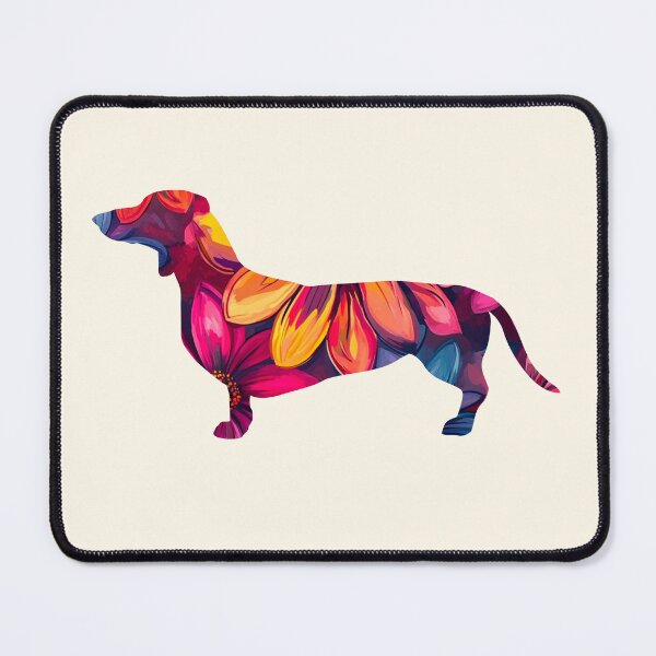 Item preview, Dachshund Silhoette - floral designed and sold by NotARealGrownUp.