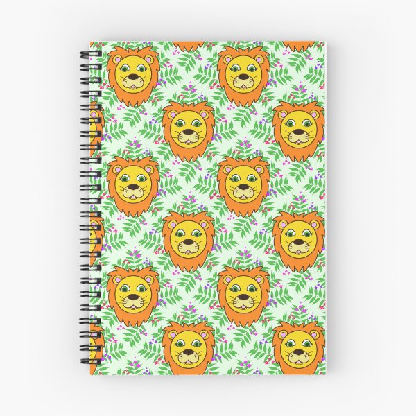 Item preview, Sweet Lions in Ferns and Flowers seamless pattern designed and sold by SugarShassyDesigns.