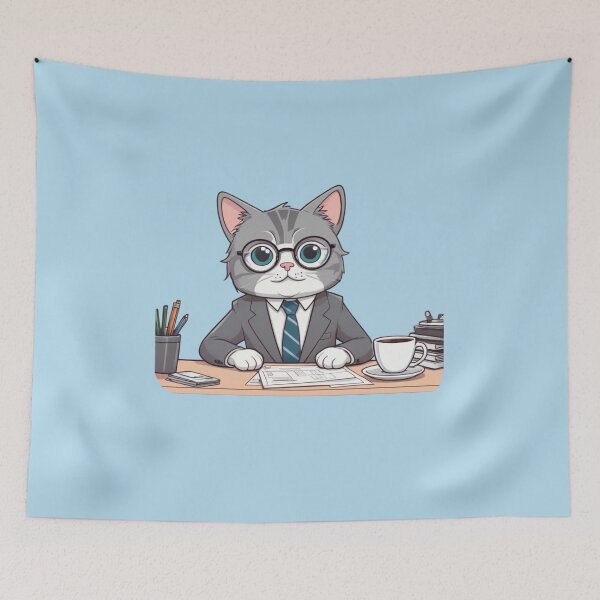 Item preview, OT Cat – Midnight Deadlines, Full-Time Meows designed and sold by Babayaa.