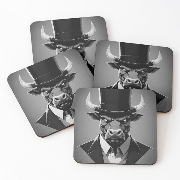 Item preview, Intimidating Bull – Bold Black & White Art designed and sold by Dino-Lune.