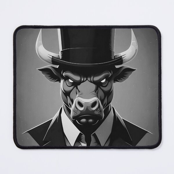 Item preview, Intimidating Bull – Bold Black & White Art designed and sold by Dino-Lune.