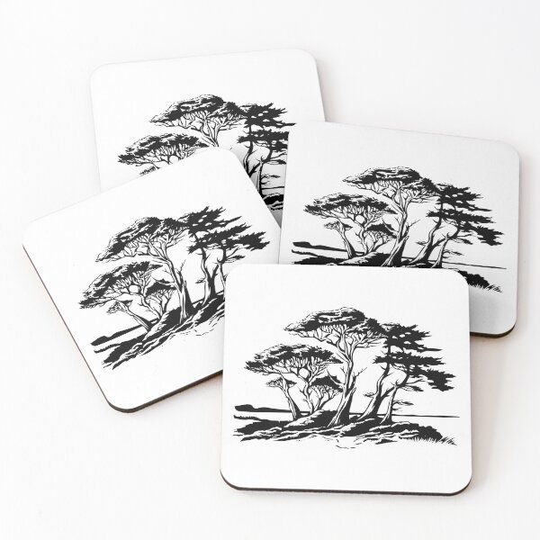 Item preview, Monterey Cypress Tree Ancient Grove Conifer Windswept designed and sold by inkoutninja.