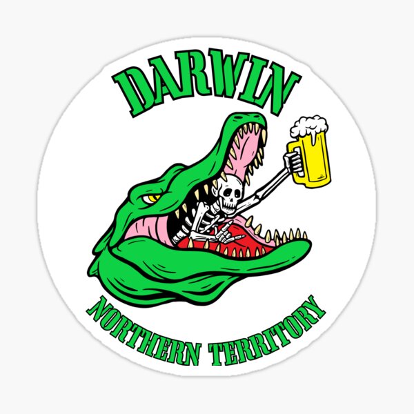 Vista previa del artículo con la obra «Darwin 9», diseñado y vendido por Top End Stickers.
