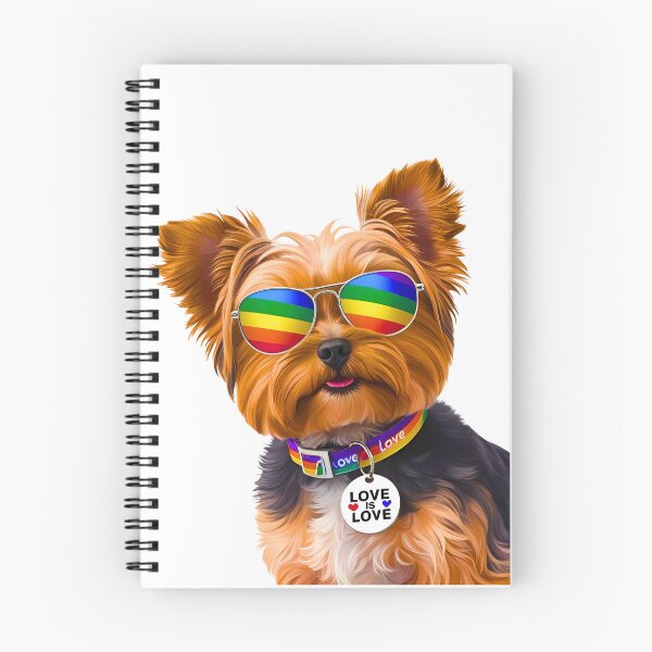 Item preview, Pride Yorkipoo – Rainbow Sunglasses & “Love is Love” Collar Dog Art designed and sold by Fredster1966.