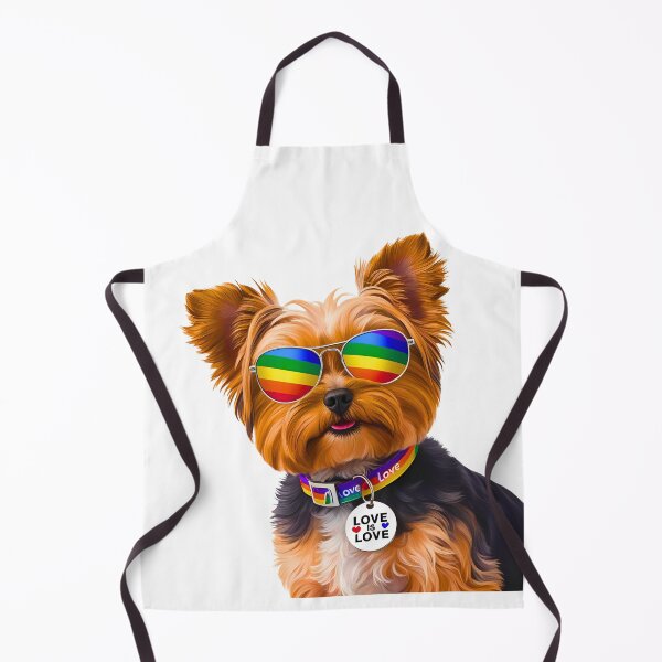 Item preview, Pride Yorkipoo – Rainbow Sunglasses & “Love is Love” Collar Dog Art designed and sold by Fredster1966.