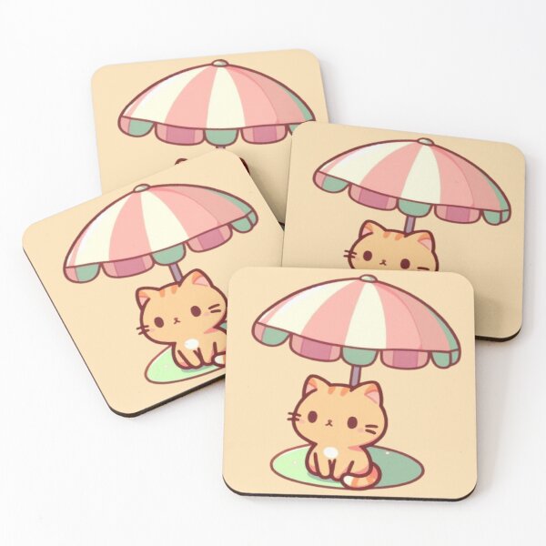 Item preview, Chibi cat at the beach  designed and sold by Lastsnoww.