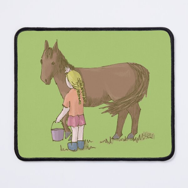 Item preview, Girl Feeding Horse Illustration designed and sold by Jaana Day.