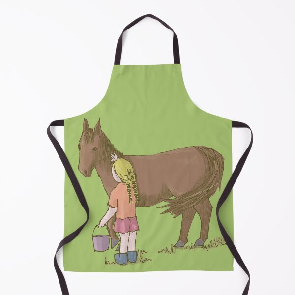Item preview, Girl Feeding Horse Illustration designed and sold by Jaana Day.