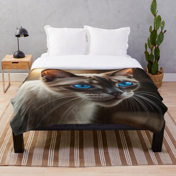 Item preview, cat with stunningly bright blue eyes designed and sold by InezPhotography.