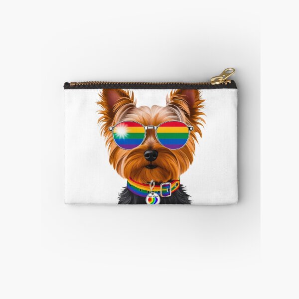 Item preview, Pride Yorkshire Terrier – Rainbow Sunglasses & “Love is Love” Collar Dog Art designed and sold by Fredster1966.