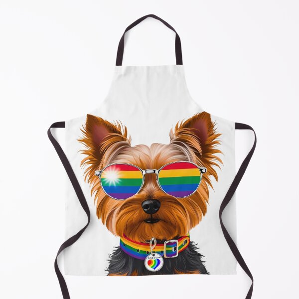 Item preview, Pride Yorkshire Terrier – Rainbow Sunglasses & “Love is Love” Collar Dog Art designed and sold by Fredster1966.