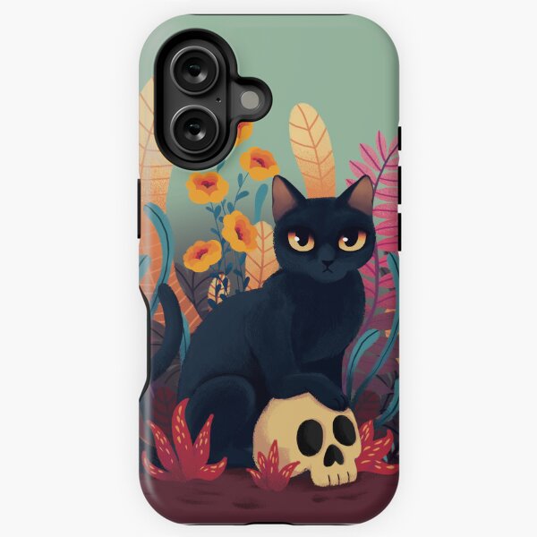 Vista previa del artículo con la obra «Gatito calavera», diseñado y vendido por hellocloudy.