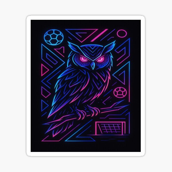 Artikel-Vorschau von Neon Owl: Cyber-Football-Fusion, designt und verkauft von AdAn-Aura.