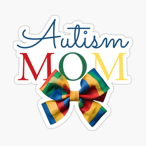 Item preview, Colorful Autism Mom Bow designed and sold by Gifts for Mom.