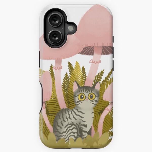 Vista previa del artículo con la obra «Gato hongo», diseñado y vendido por hellocloudy.