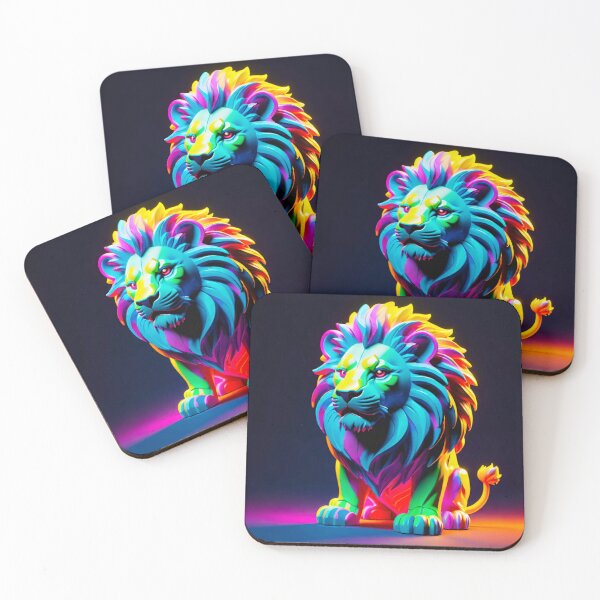 Item preview, Radiant Shiny Colourful Lion Figure designed and sold by GrizzlyCollective.