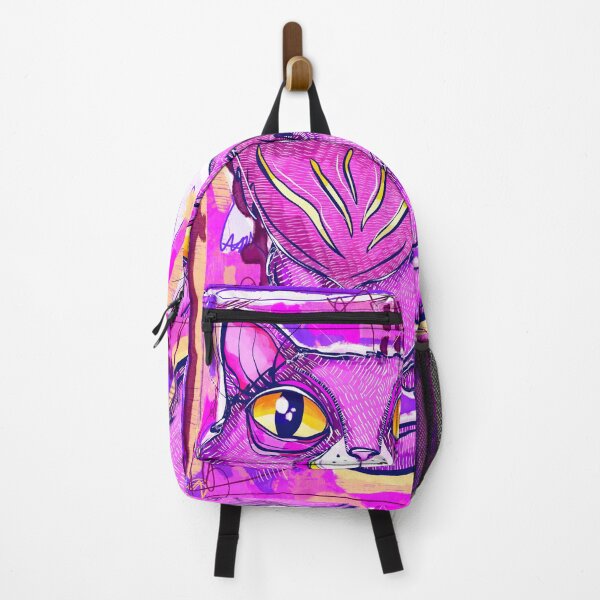 Item preview, fuchsia cat designed and sold by crestfallenmermaid.