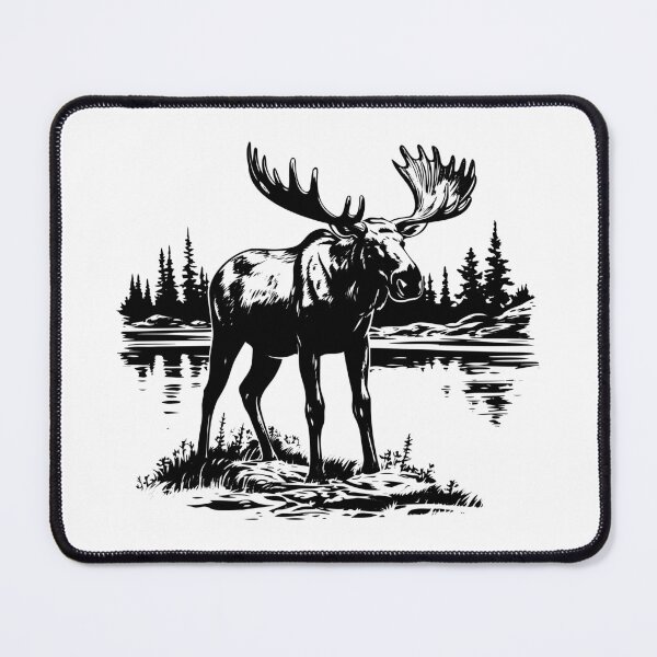 Item preview, Bull Moose Elk Habitat Wildlife Nature Hunt Wilderness designed and sold by inkoutninja.