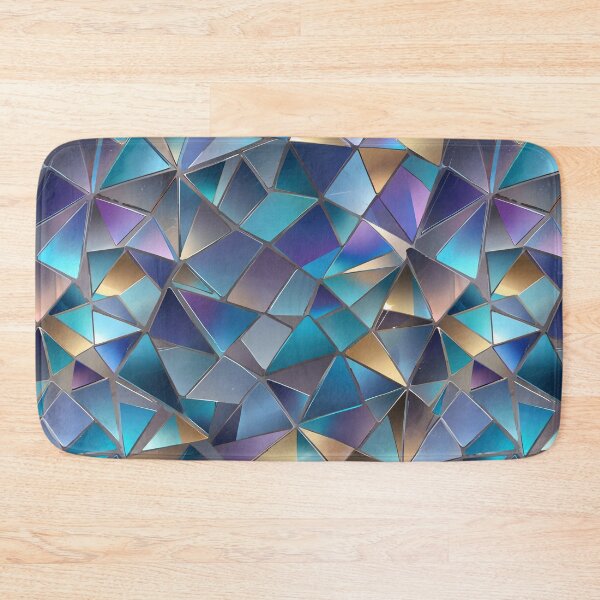 Item preview, Abstract Geometric Mosaic of Colorful Triangles and Reflective Surfaces designed and sold by CoolPixels.