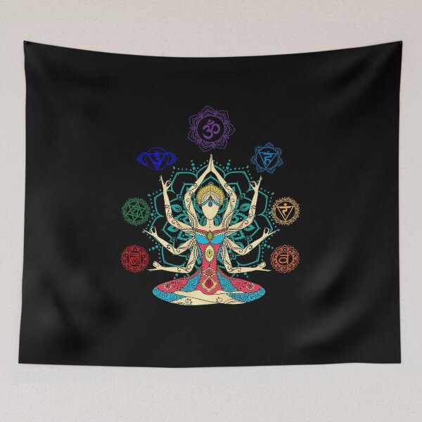 Item preview, Meditating with the Seven Chakras On Lotus Flower designed and sold by KingersDesigns.