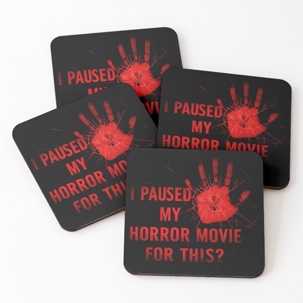 Item preview, I Paused My Horror Movie for This? T-Shirt - Bloody Handprint Horror Tee - Scary Movie Lover Gift - Gothic Typography Apparel - Horror Fan Clothing designed and sold by Typography Prints.