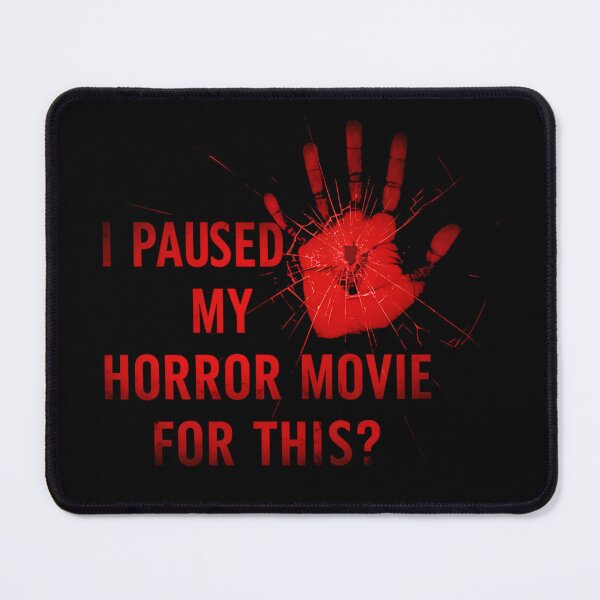 Item preview, I Paused My Horror Movie for This? T-Shirt - Bloody Handprint Horror Tee - Scary Movie Lover Gift - Gothic Typography Apparel - Horror Fan Clothing designed and sold by Typography Prints.