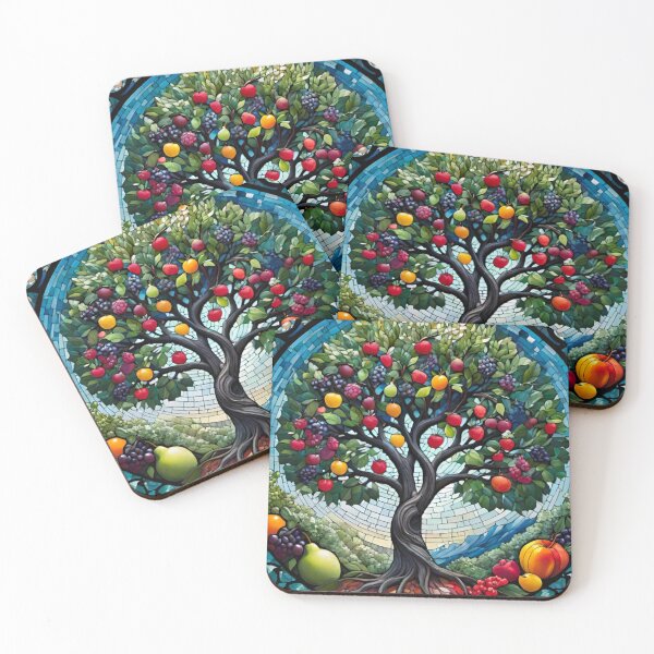Item preview, Beautiful Fruit Tree Stained Glass Design designed and sold by GrizzlyCollective.