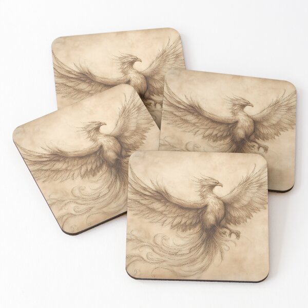 Item preview, Da Vinci style Phoenix Sketch designed and sold by Boddicca.