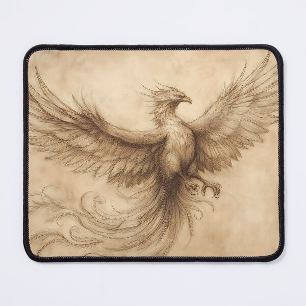 Item preview, Da Vinci style Phoenix Sketch designed and sold by Boddicca.
