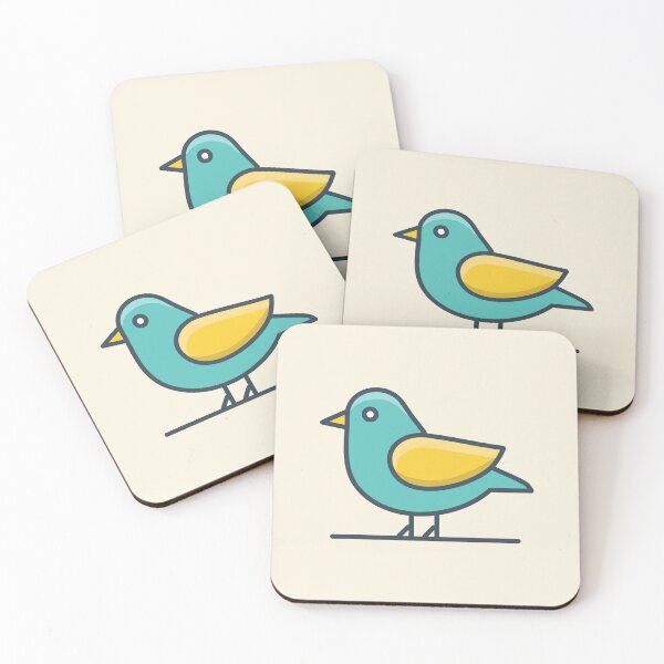 Item preview, Cute Colorful Bird Line Art – Minimalist Cartoon Animal Illustration designed and sold by CrossCrafted.