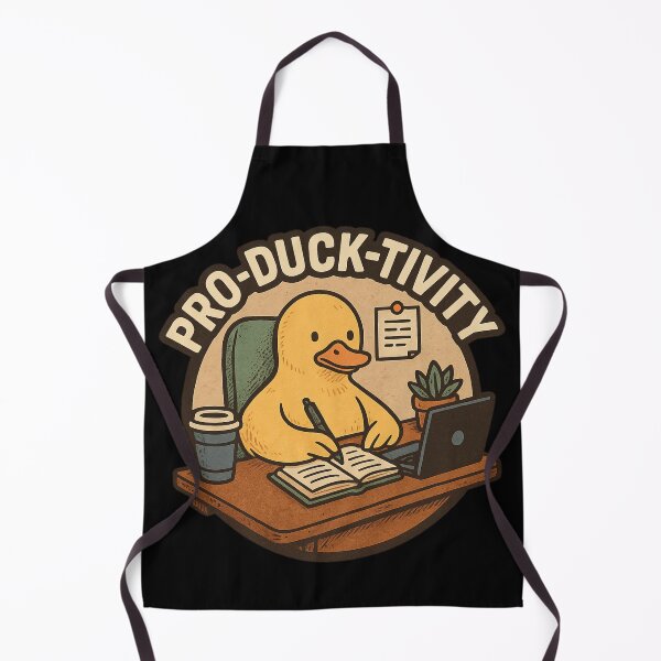 Item preview, Pro-duck-tivity – Motivated Duck at Work Sticker designed and sold by Kampendesigns.