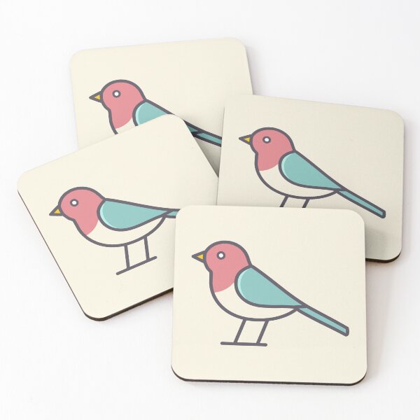 Item preview, Cute Colorful Bird Line Art – Minimalist Cartoon Animal Illustration designed and sold by CrossCrafted.