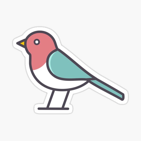 Artikel-Vorschau von Niedliche bunte Vogel-Strichzeichnung – Minimalistische Cartoon-Tierillustration, designt und verkauft von CrossCrafted.