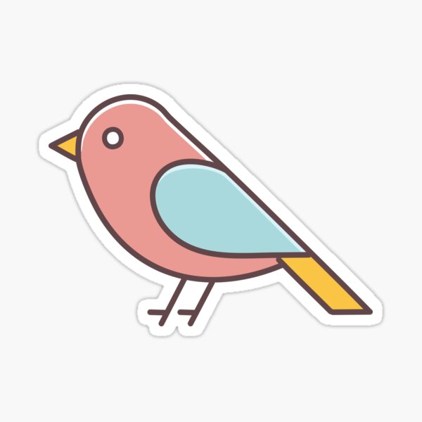 Artikel-Vorschau von Niedliche bunte Vogel-Strichzeichnung – Minimalistische Cartoon-Tierillustration, designt und verkauft von CrossCrafted.