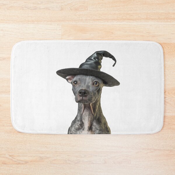 Item preview, American Hairless Terrier Dog Wearing Halloween Witch Hat designed and sold by LazyOwlStore.