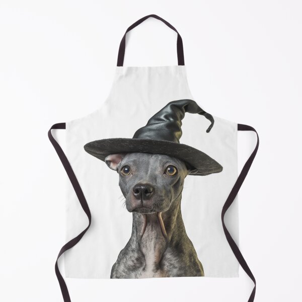 Item preview, American Hairless Terrier Dog Wearing Halloween Witch Hat designed and sold by LazyOwlStore.