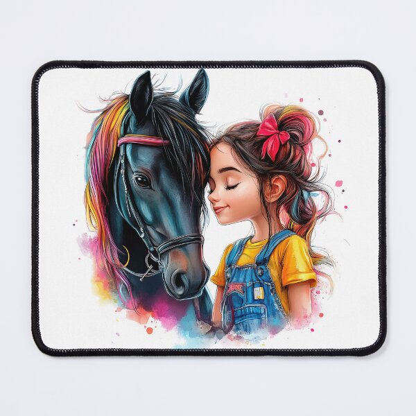Item preview, Cute girl with her horse designed and sold by Bellaleo21.