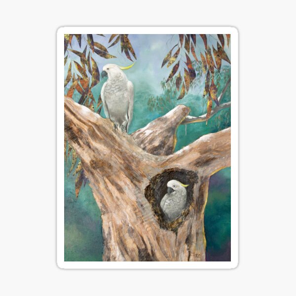 Item preview, Sulphur Crested Cockatoo painting designed and sold by Robert  Corcoran.