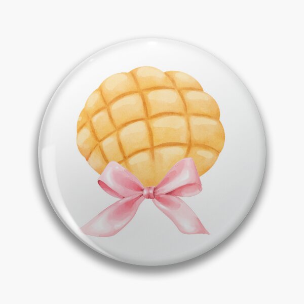 Item preview, Melon Pan with Pink Bow – Coquette Japanese Sweet Bread Watercolor Aesthetic designed and sold by DivinePassion.