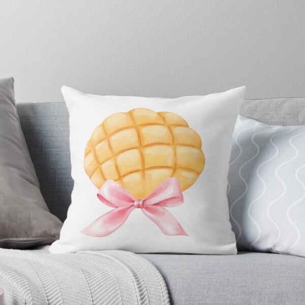 Item preview, Melon Pan with Pink Bow – Coquette Japanese Sweet Bread Watercolor Aesthetic designed and sold by DivinePassion.