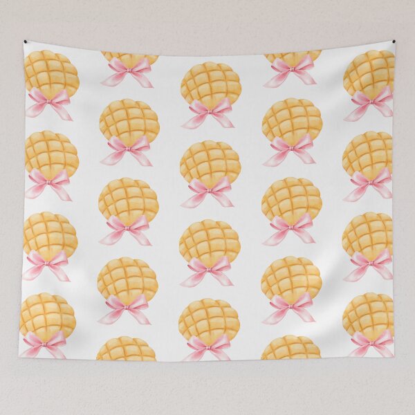 Item preview, Melon Pan with Pink Bow – Coquette Japanese Sweet Bread Watercolor Aesthetic designed and sold by DivinePassion.