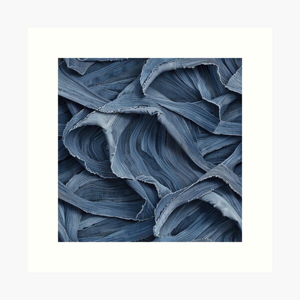 Aperçu de l'œuvre Gros plan abstrait d'un tissu superposé avec des motifs texturés créée et vendue par CoolPixels.