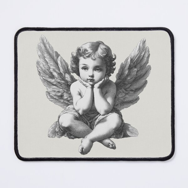 Item preview, Classical Cherub Angel Illustration – Vintage Pencil Sketch Design designed and sold by Art of Ngu.